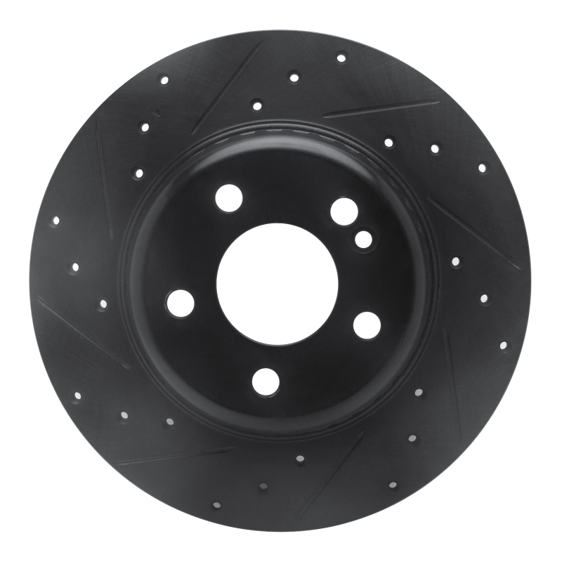 Mercedes-Benz C300 Brake Rotor (1) - Rear Left - R1 Concepts - Drilled & Slotted - Black - `15-`21 Mercedes-Benz C300 Brake Rotor (1) - Rear Left - R1 Concepts - Drilled & Slotted - Black - `15-`21